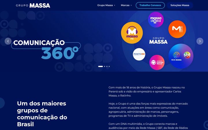 Screenshot of grupomassa.com.br