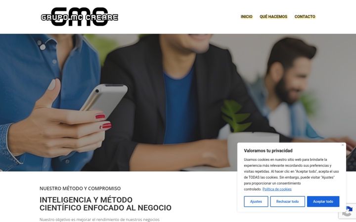 Screenshot of grupomccreare.com