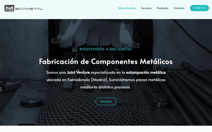 Screenshot of grupomecametal.com