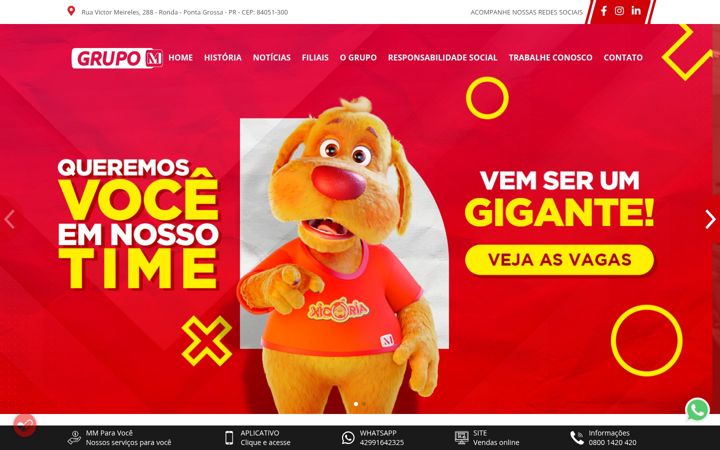 Screenshot of grupomercadomoveis.com.br