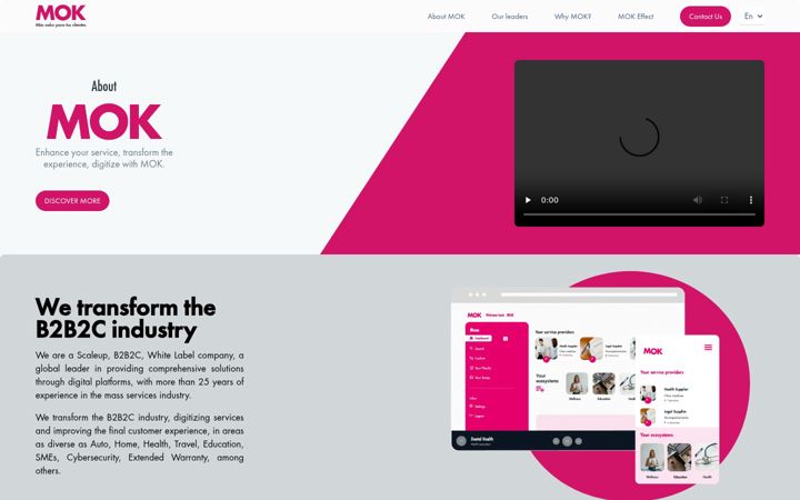 Screenshot of grupomok.com