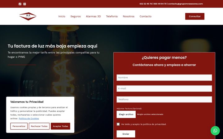 Screenshot of grupomrasesores.com