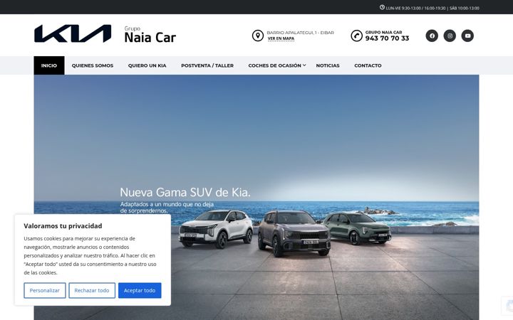 Screenshot of gruponaiacar.com
