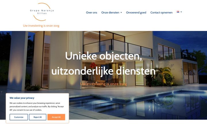 Screenshot of gruponaranjavillas.com