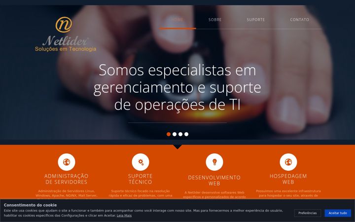 Screenshot of gruponetlider.com.br