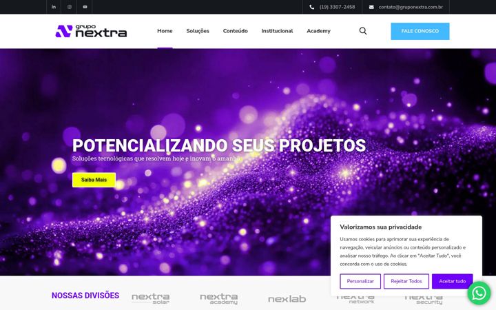 Screenshot of gruponextra.com.br