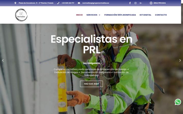 Screenshot of gruponormaliza.com