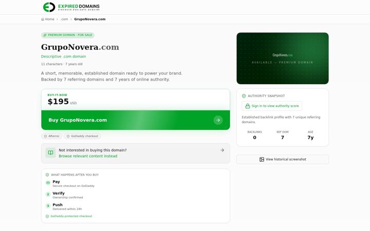 Screenshot of gruponovera.com