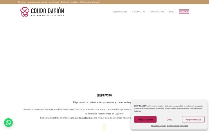 Screenshot of grupopasion.com