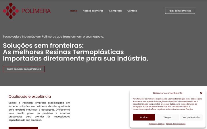 Screenshot of grupopolimera.com.br