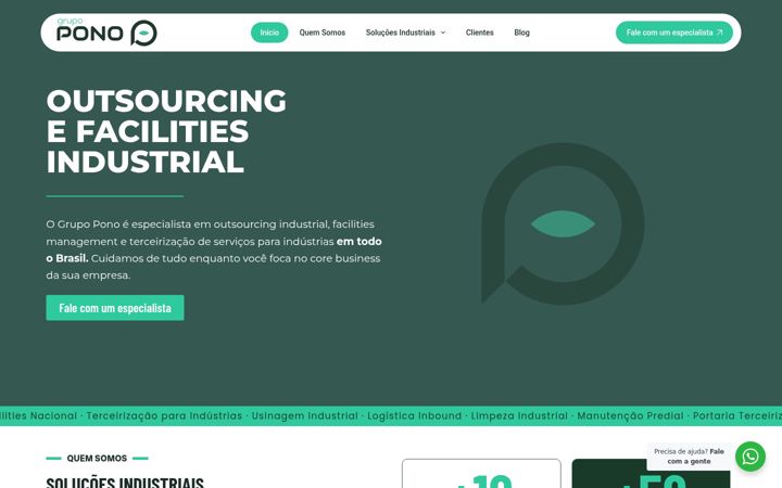 Screenshot of grupopono.com.br