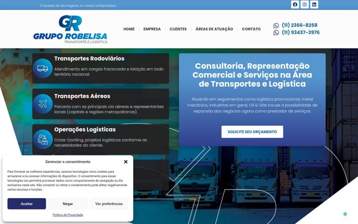 Screenshot of gruporobelisa.com.br