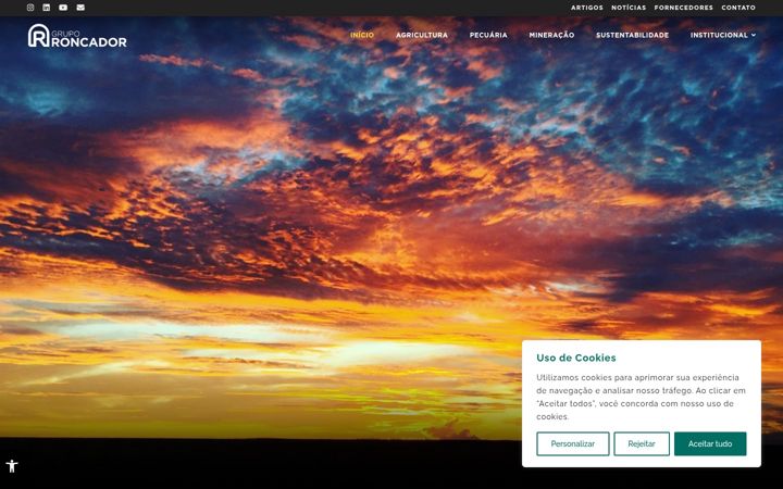 Screenshot of gruporoncador.com.br
