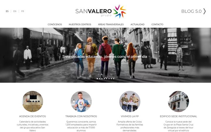 Screenshot of gruposanvalero.es