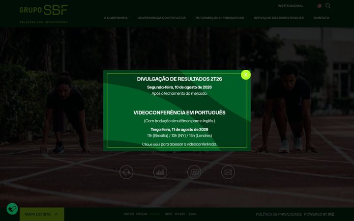 Zrzut ekranu gruposbf.com.br