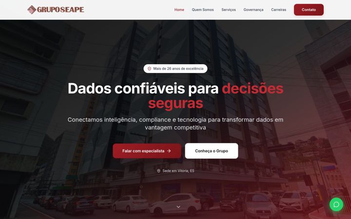 Screenshot of gruposeape.com.br