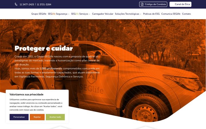 Screenshot of gruposeglife.com.br