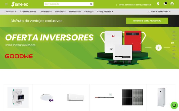 Screenshot of gruposinelec.com