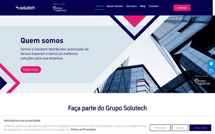 Screenshot of gruposolutech.com.br