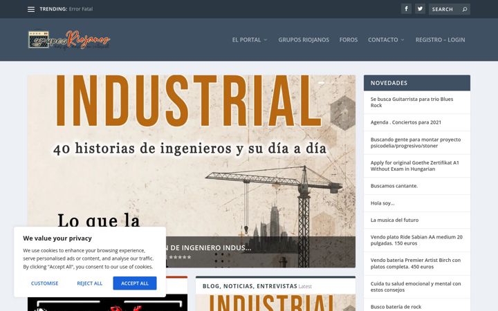 Screenshot of gruposriojanos.es
