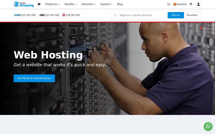 Screenshot of grupostreaming.com