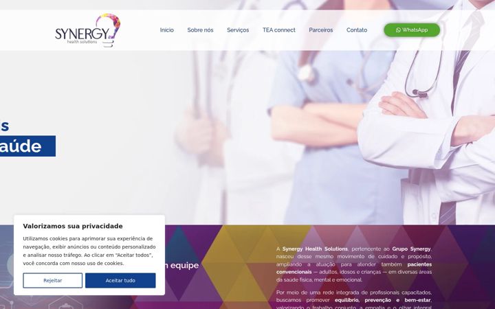 Screenshot of gruposynergy.com.br