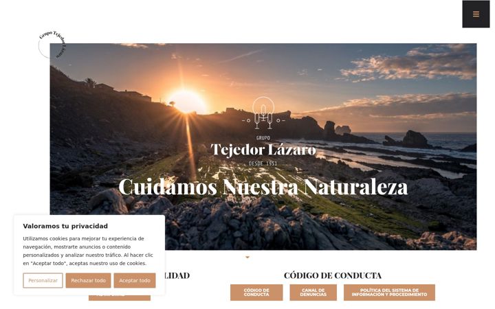 Screenshot of grupotejedorlazaro.com