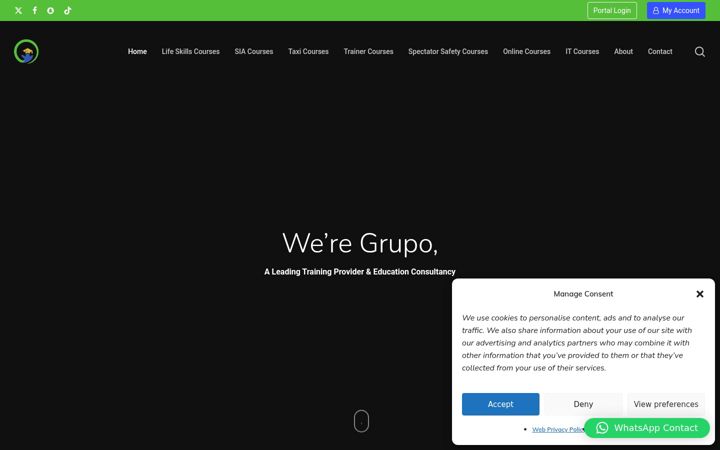 Screenshot of grupotraining.co.uk