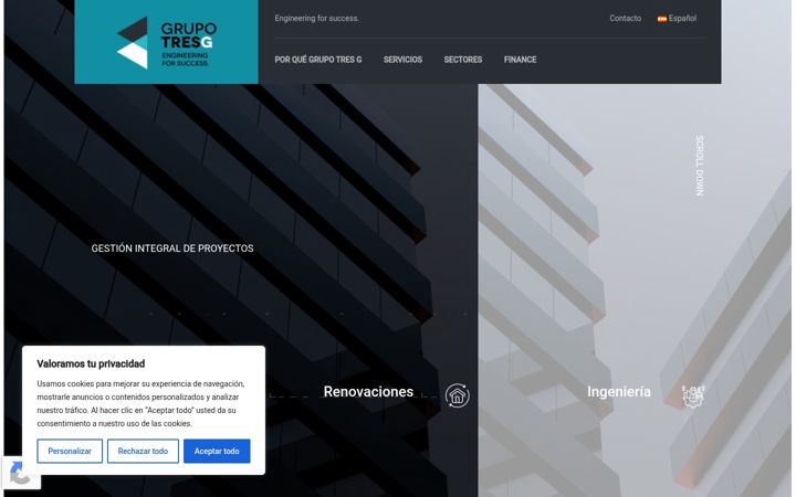 Screenshot of grupotresg.net