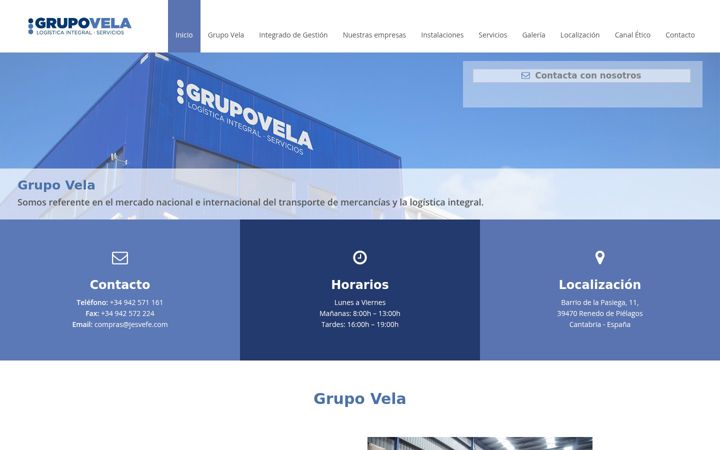 Screenshot of grupovelalogistica.com
