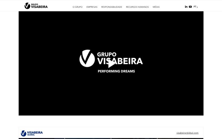 Screenshot of grupovisabeira.com