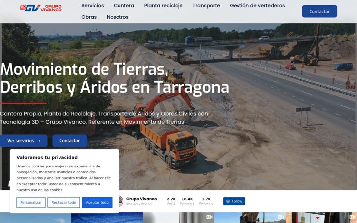 Screenshot of grupovivanco.es