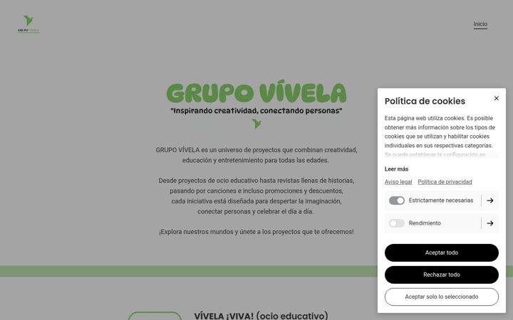 Screenshot of grupovivela.es