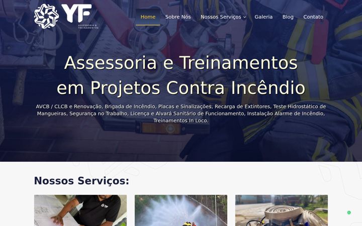 Screenshot of grupoyf.com.br