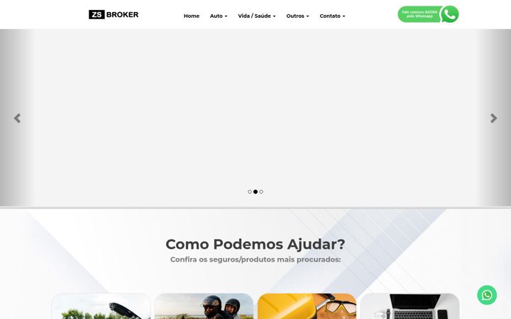 Screenshot of grupozsbroker.com.br
