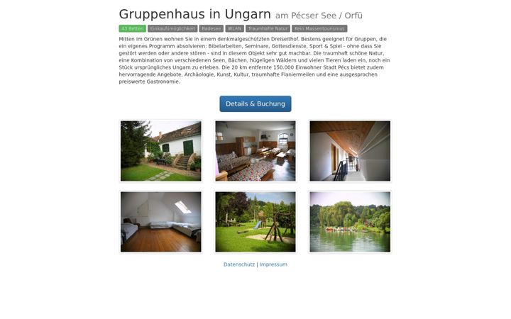 Screenshot of gruppenhaus-ungarn.de
