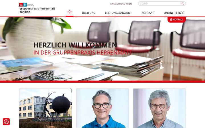 Screenshot of gruppenpraxis-herrenmatt.ch