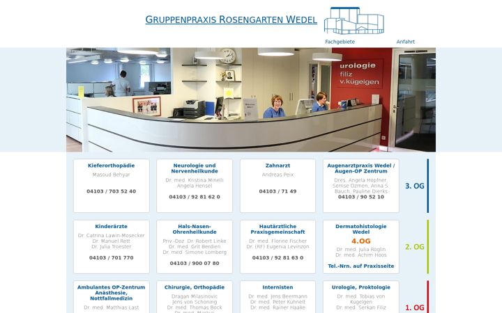Posnetek zaslona gruppenpraxis-rosengarten.de
