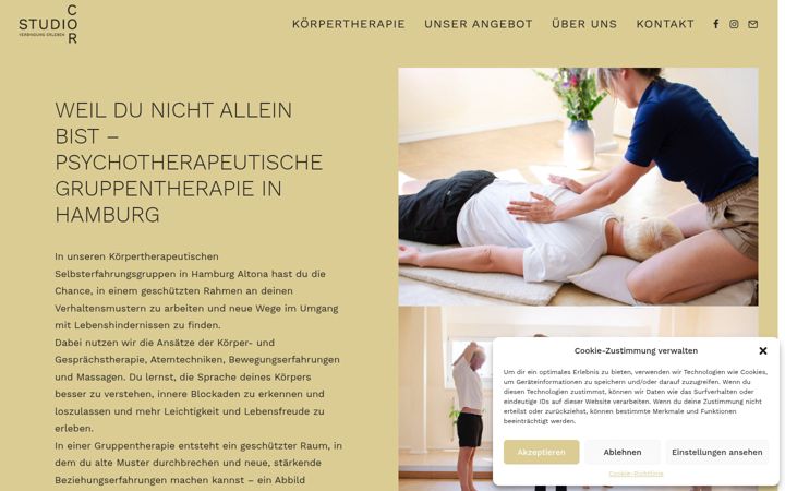 Screenshot of gruppentherapie-hamburg.com