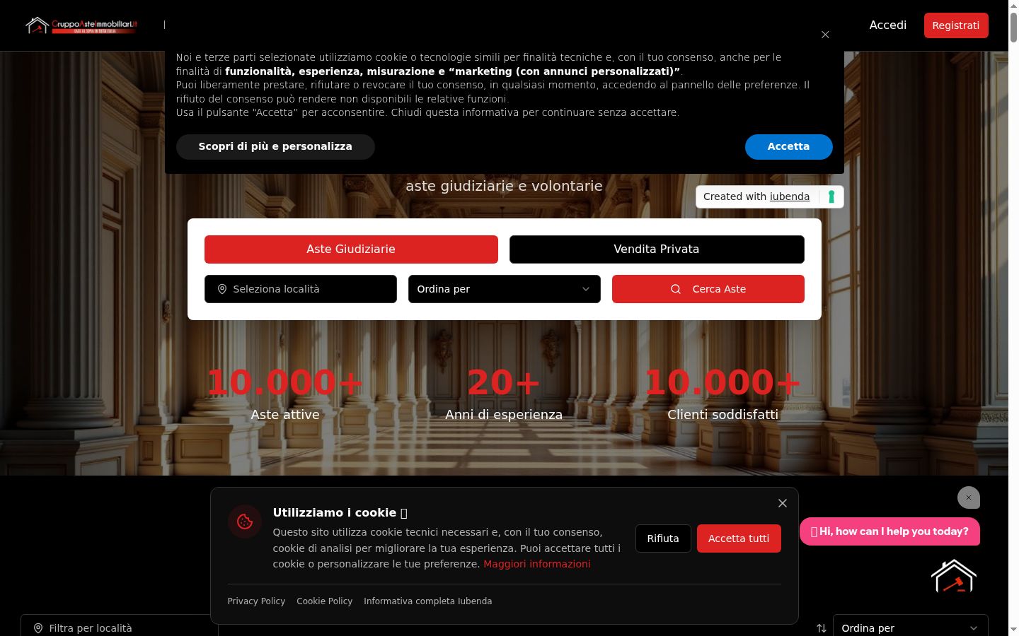 Captură de ecran a bannerului de consimțământ afișat înainte de orice interacțiune
