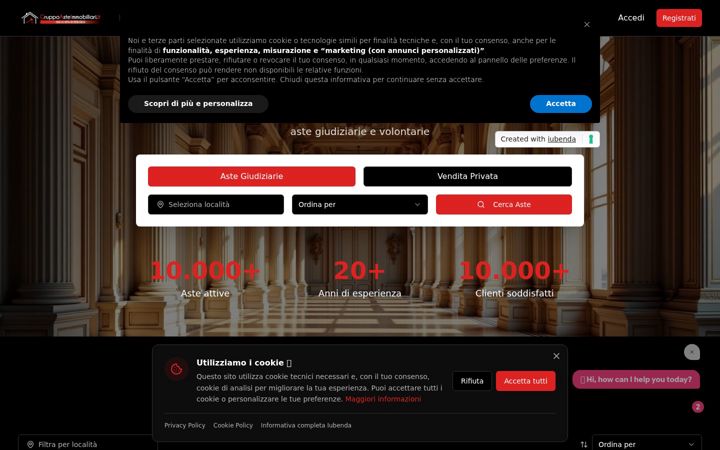 Screenshot of gruppoasteimmobiliari.it