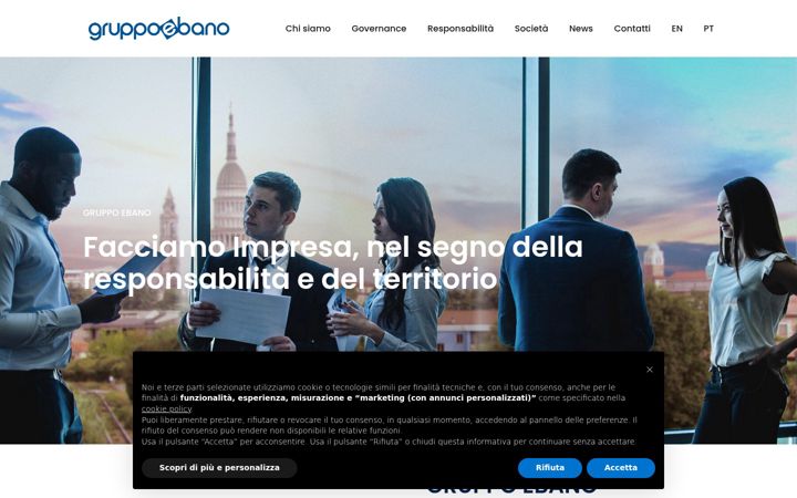 Screenshot of gruppoebano.com