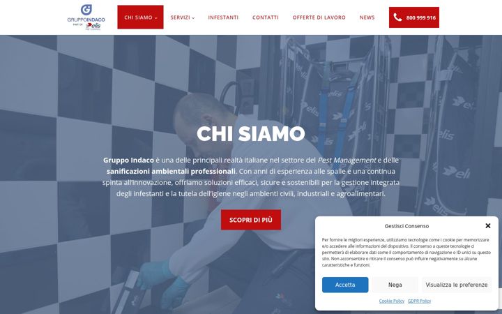 Screenshot of gruppoindaco.com