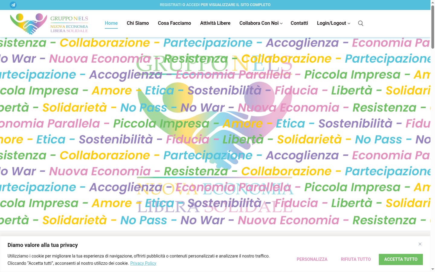 Captura de pantalla del banner de consentimiento mostrado antes de cualquier interacción