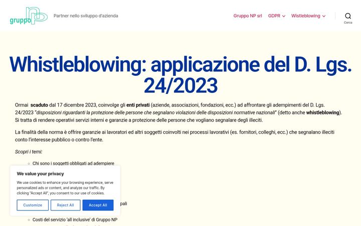 Screenshot of grupponp.it