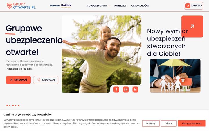 Screenshot of grupyotwarte.pl