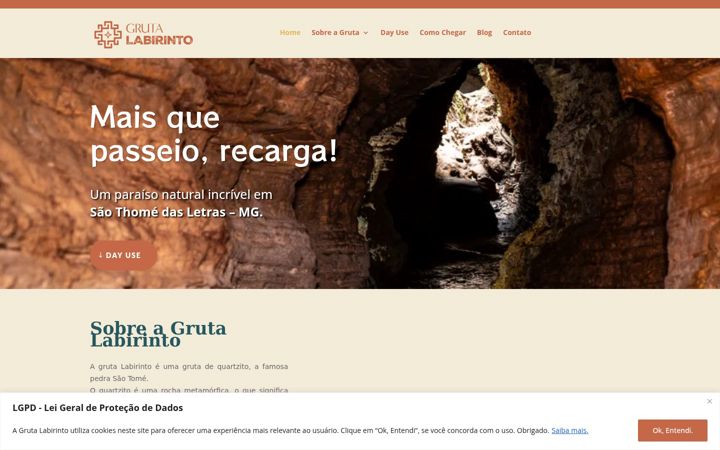 Screenshot of grutalabirinto.com.br