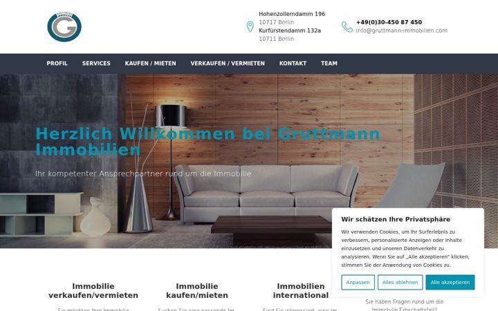 Screenshot of gruttmann-immobilien.com