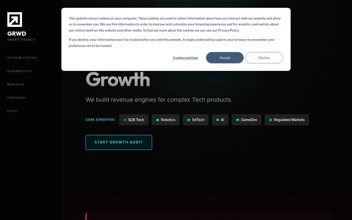 Screenshot of grwd.agency