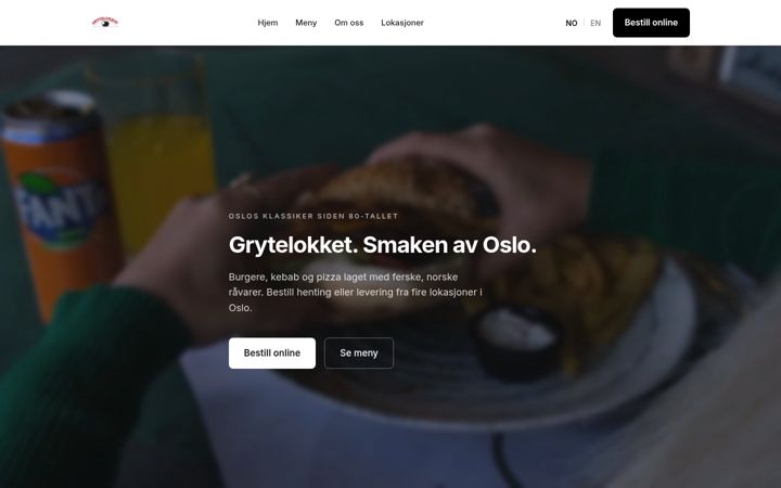 Screenshot of grytelokket.no